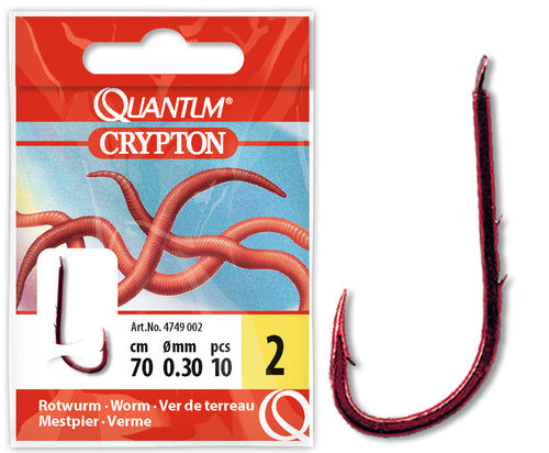 Quantum Crypton Rotwurm Vorfachhaken Gr.6 an 0,25mm